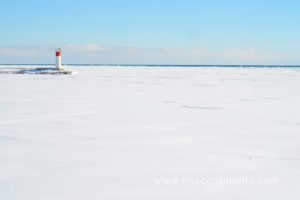 WINTER WONDERLAND ON FROZEN LAKE ERIE