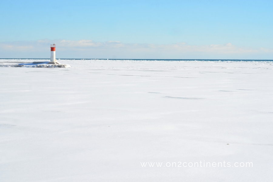 Port Stanley Pier in winter