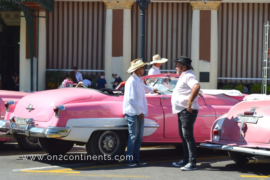 Vintage American cars in Havana streets