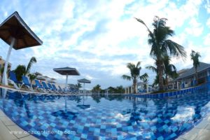 Pool area in a Cuban beach resort