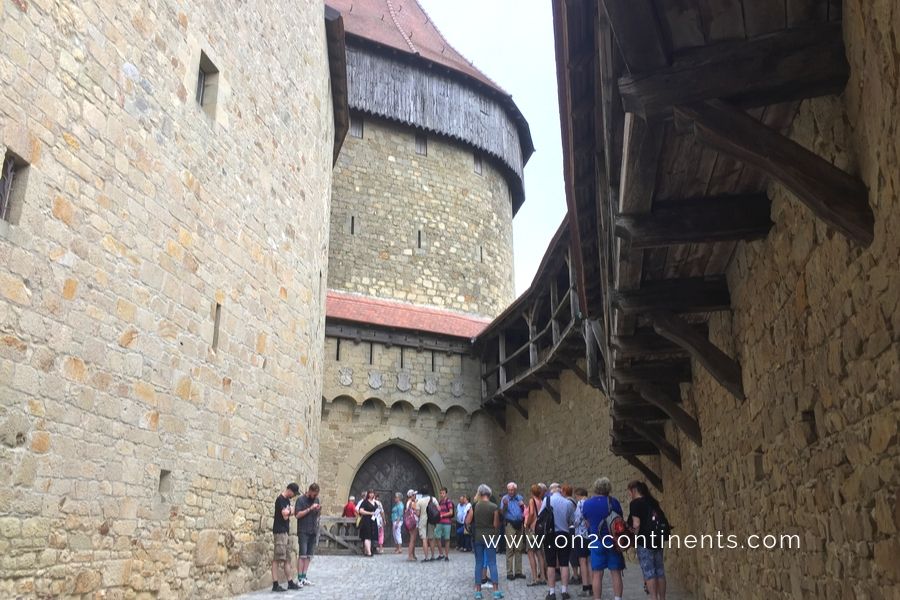 Between the outer defence and the castle buildingwall