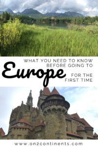 Travel to Europe for the first time