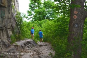 Niagara Glen hiking trails along the Niagara River in Ontario, Canada