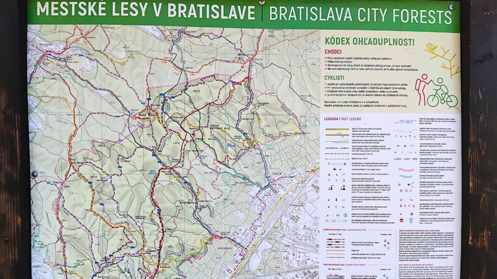 Bratislava city forest map