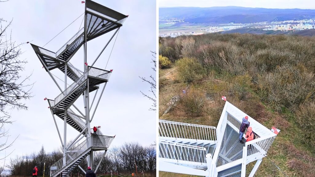 Devinska Kobyla Observation Tower - 112 steps to reach the top platform at 21.27 metres