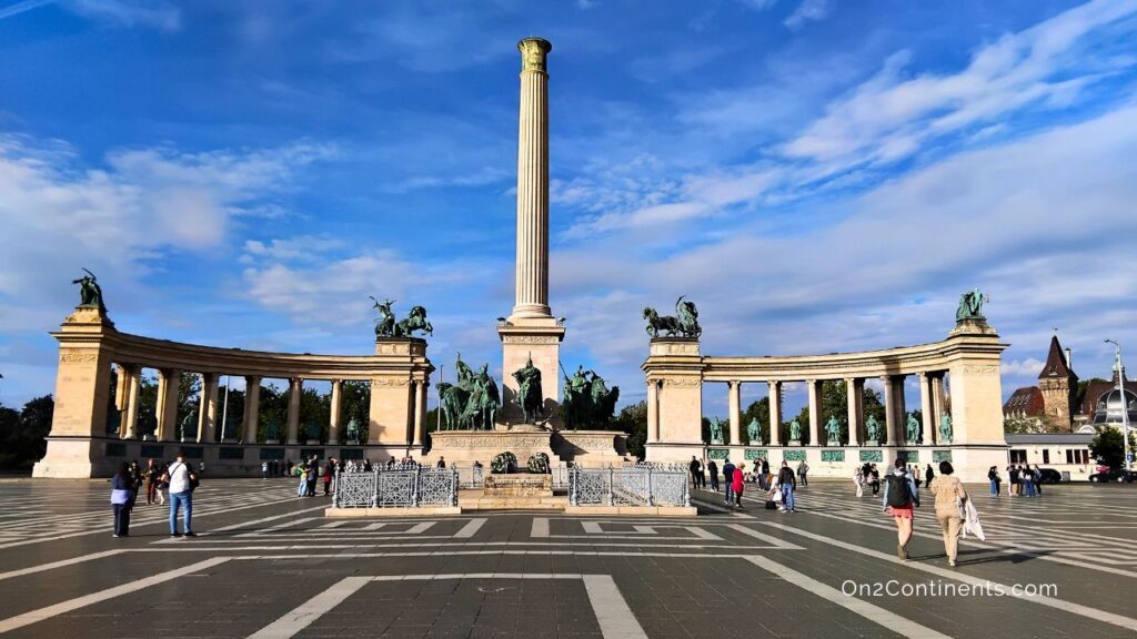Heroes' Square with the Millennium Monument in Budapest
